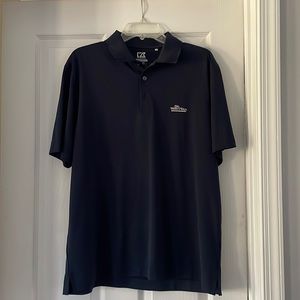 CUTTER & BUCK Polo Shirt Mens L Navy DryTec
